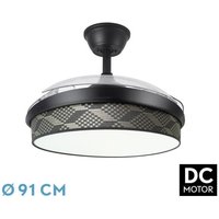 Ventilator dc fashion fan - Schwarz mit drei ausfahrbaren Schaufeln aus abs und Diffusor in Tetrisgrau 6 einstellbare Geschwindigkeiten 3 Ventilator dc fashion fan - Schwarz mit drei ausfahrbaren Schaufeln aus abs und Diffusor in Tetrisgrau 6 einstellbare Geschwindigkeiten 3 von FABRILAMP