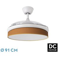 Ventilator DC FASHION --Ventilator Weiß mit drei ABS-Klappflügeln und orangefarbenem Diffusor 6 einstellbare Geschwindigkeiten 3 Temperaturen 3 Ventilator DC FASHION --Ventilator Weiß mit drei ABS-Klappflügeln und orangefarbenem Diffusor 6 einstellbare Geschwindigkeiten 3 Temperaturen 3 von FABRILAMP