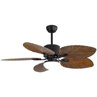 Ventilator dc 24w colla schwarz 5 Flügel braun 6 velocid.2950lm c - remote timer 132 d von FABRILAMP