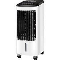 Fabrilamp - Verdunstungskühler empire schwarz/weiß 80w 3vel 4litres oszillierend, mit Akku de kalt, Fernbedienung und Timer 57x26,5x23cm von FABRILAMP