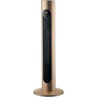Vertikaler keramischer Heizlüfter 2000w gold oszillierend.Fernbedienung 2potenc.3func.thermostat.reg. anti-tilt timer 90x21x21cm von FABRILAMP