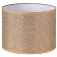 Fabrilamp - Jin Zylindrischer Lampenschirm E27 Braun 25Dx25dx20h Cm Saco-jute Stoff - fab 176232502 von SENKO
