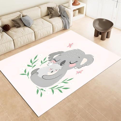 FABTOP Koala Teppich Schlafzimmer Cartoon Anime Koala Teppich Wohnzimmer Kinderzimmer von FABTOP