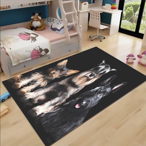 FABTOP Welpe Teppich Wohnzimmer 160x230cm Schlafzimmer kinderteppich Tierische Hunde kinderzimmer mädchen Junge von FABTOP