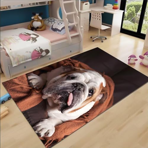 FABTOP Welpe Teppich Wohnzimmer 160x230cm Schlafzimmer kinderteppich Tierische Hunde kinderzimmer mädchen Junge von FABTOP