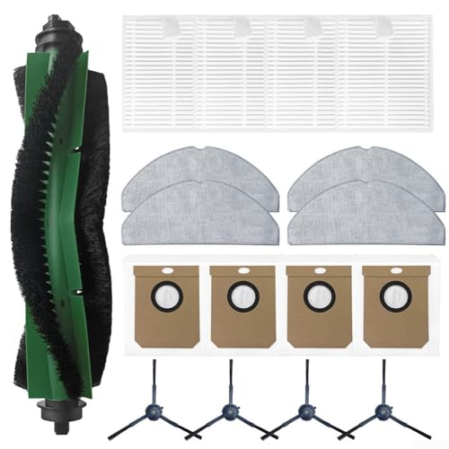 17-teiliges Ersatzteile Set für Conga 8490 für Ultimate Ultra Power Home Saugroboter, Hauptbürste, Seitenbürsten, Filter, 3,5L Staubbeutel, Wischtücher, kompatible Zubehörteile(A) von FABULETTA