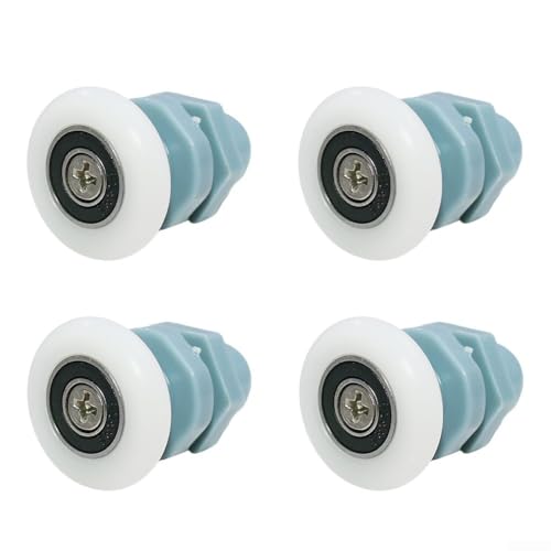 4 stuks badkamerdeurkatrollen, boog-doucheruimtes glazen deur schuifdeuren ophangwiel badkamerdeuren nylon katrol (25mm) von FABULETTA