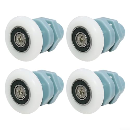 4 stuks badkamerdeurkatrollen, boog-doucheruimtes glazen deur schuifdeuren ophangwiel badkamerdeuren nylon katrol (27mm) von FABULETTA