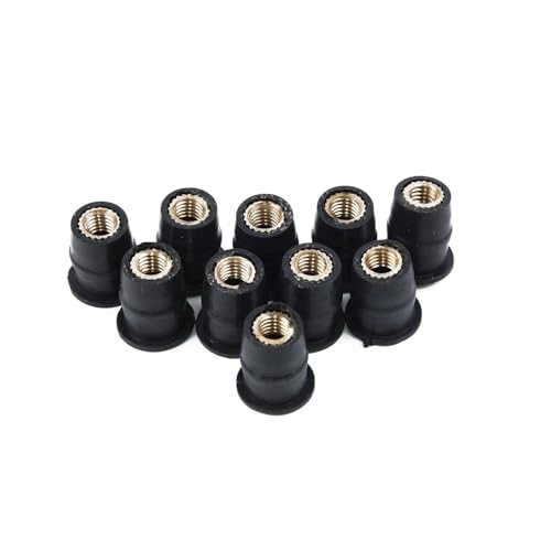Bike Windshield Nut Windscreen Kit Set Mounting Automobiles Rubber Body Bolt (Orange-red) von FABULETTA