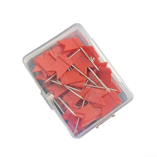 Bulletin Brettmeldungspapier Fixierstifte Tacks Tragbar Und Bequem Vollständige Flagge (Red) von FABULETTA