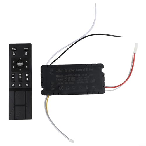 Deckenventilator Licht Fernbedienung Dimmbar Controller Treiber Zubehör, Deckenventilator Fernbedienung mit Dimmer Funktion 6 Geschwindigkeiten Lüfter Steuerung für Schlafzimmer von FABULETTA
