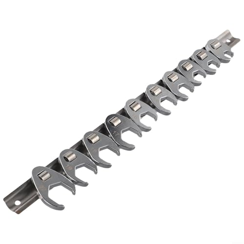 Joyparts 3/8 Zoll Ringschlüssel Satz 10-22mm Metrisch Fuß Offener Gabelschlüssel Set Kohlenstoffstahl für Befestigungsschrauben von FABULETTA