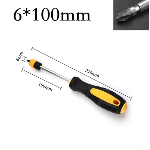 MM Legierungstahl Magnetverlängerer Geschlitzter Kreuzschraubendreher (6x125(6x100(+)) von FABULETTA