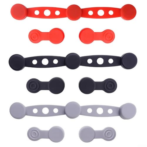 Magnetische Silikon Halterung für Backpapier in Heißluftfritteusen, 4 Sets Antihaft Befestigungsclips mit Langem und Kurzem Silikon Magnetisch für Airfryer(Schwarz) von FABULETTA