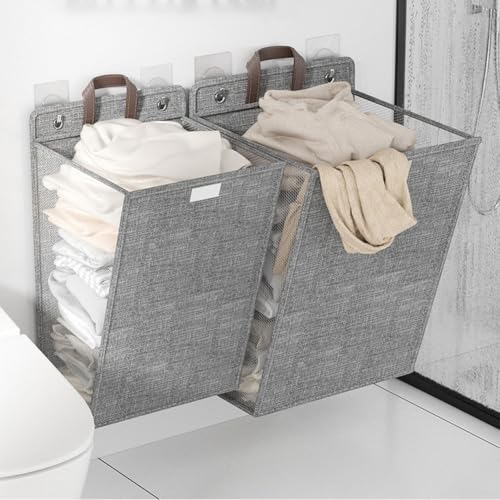 Opvouwbare Home Kleding Wasmand, Ruimtebesparende Badkamer Opslag Organizer (Grey48*36 * 12cm) von FABULETTA