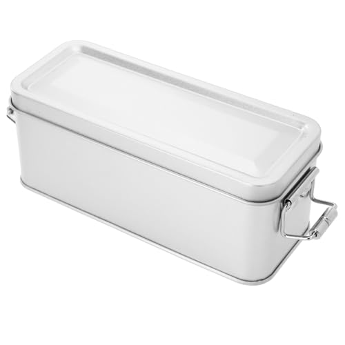 RECTANGULAR TINPLATE STORAGE TIN WITH LOCKING LID FOR COOKIES TEA AND PASTRIES METAL CONTAINER REUSABLE AND EASY TO CLEAN (S) von FABULETTA