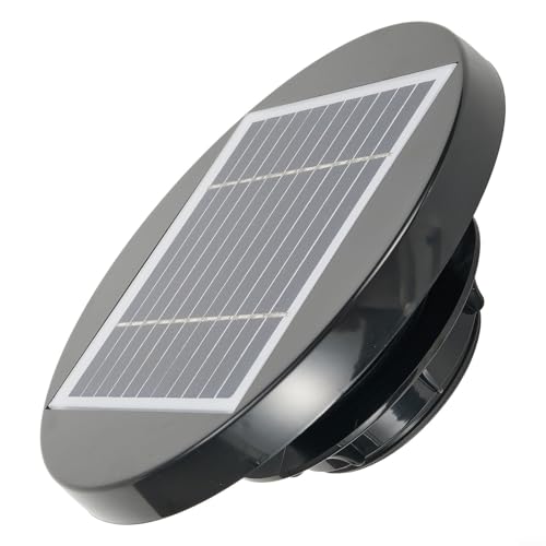 Solarbetriebener Dachventilator Lüftung für Boot Wohnmobil Gewächshaus Gartenhaus Wohnwagen mit Polykristalines Solarpanel 5.5V 2.5W und Luftstrom 33 CFM von FABULETTA