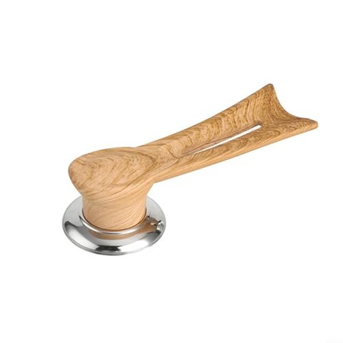 Stainless Steel Base Vertical Kitchen Lid Handle Ergonomic Bakelite for Convenient Cooking Use (M Wood grain) von FABULETTA