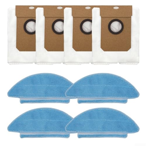 Staubsauger Zubehör Set 8-teilig, 4 Staubbeutel und 4 Wischmop-Tücher aus Vliesstoff, Ersatzteile für Lubluelu für SL68, hohe Staubaufnahme für gründliche Reinigung von FABULETTA