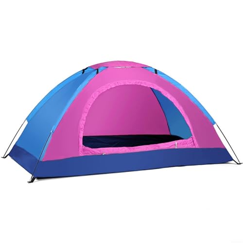 Ultraleichtes Camping Zelt 1-2 Personen mit Tragetasche 190T Polyester Oxford Stoff Doppeltür Design für Backpacking Wandern Outdoor Abenteuer(1 person Pink) von FABULETTA