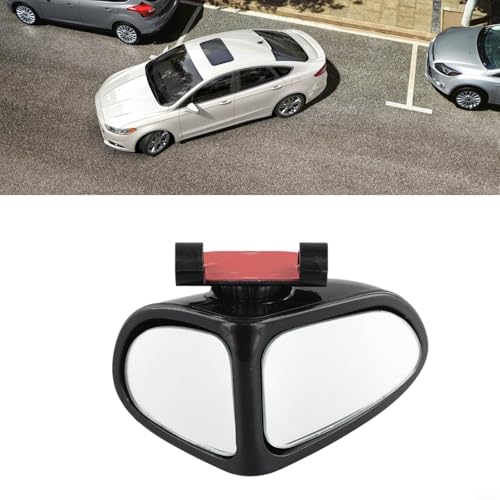 Wide Angle Car Blind Spot Mirror, 360 Degree Adjustable, HD Glass Lens (Red left) von FABULETTA