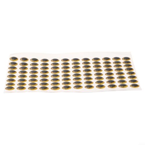 FACAIIO 100 Stück Angelköderaugen, 3D weich geformte Augen, 6 mm, 8 mm, 10 mm, 12 mm (8 mm Gold), M2TQ1S35N2S4U0SJ0TL922 von FACAIIO