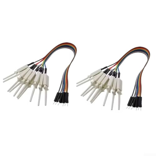 20 cm Logikanalysator-Clip-Kit mit Stecker für schnelle und zuverlässige Testlösungen (weiß) von FACAIIO