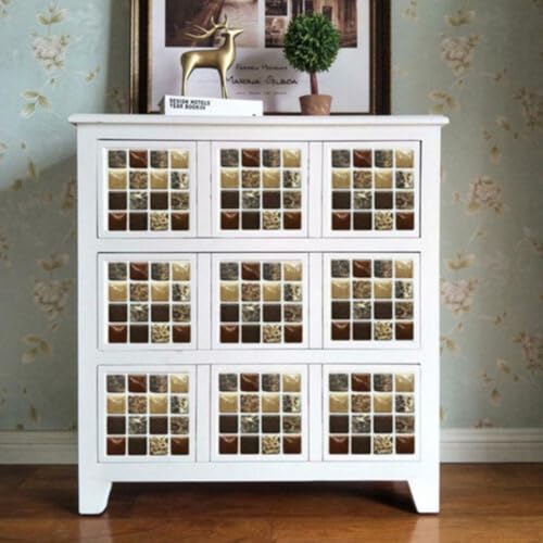 3D Mosaik Fliesenaufkleber 20 Stück für Küche und Bad Wanddekoration, wasserdicht und kratzfest, geeignet für die Anwendung auf glatten Fliesen und Glasoberflächen von FACAIIO