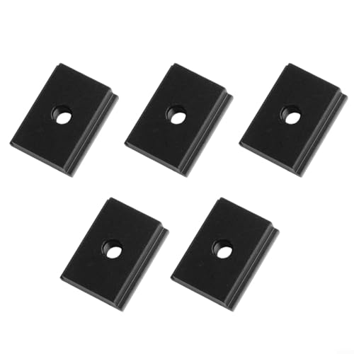 5-teiliges T-Spurmutter-Set M6 mit Gewinde aus Aluminiumlegierung für Holzbearbeitungsanwendungen (schwarz) von FACAIIO