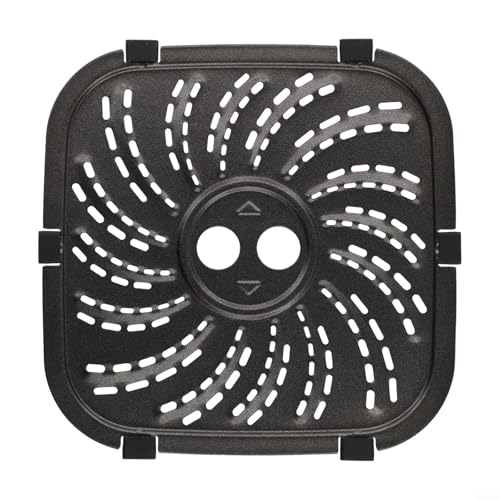 8QT Grillplatte für PowerXL für Vortex Pro Antihaft-Fritteusen-Tablett aus Karbonstahl mit einfachen Reinigungsfunktionen und 6 Gummilaschen für sicheren Sitz (22 x 22 cm) von FACAIIO