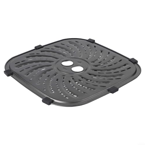 8QT Grillplatte für PowerXL für Vortex Pro Antihaft-Fritteusen-Tablett aus Karbonstahl mit einfachen Reinigungsfunktionen und 6 Gummilaschen für sicheren Sitz (24 x 24 cm) von FACAIIO
