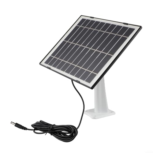 8W Solar Power Ladepanel für Überwachungskameras, Kabellänge, robustes und wetterfestes Design (Schwarz) von FACAIIO