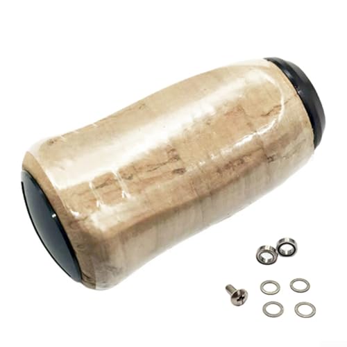Angelrollenknauf, kompatibel mit DAIWA für TATULA 3A und Antares Serie mit massivem Holzkorken und Mutter aus Aluminiumlegierung für verbesserte Rollenleistung (1 Stück schwarz) von FACAIIO