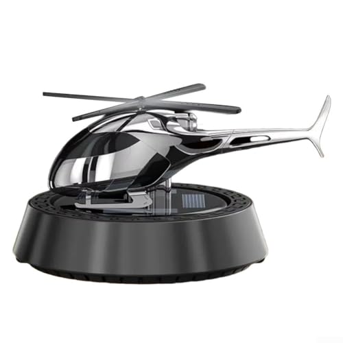 Auto-Aromatherapie-Ornament mit solarbetriebenem Drehmechanismus, Dual-Frequenz-Modus für verbesserte Duftabgabe, aus Aluminiumlegierung und ABS für den Fahrzeuggebrauch (schwarz) von FACAIIO