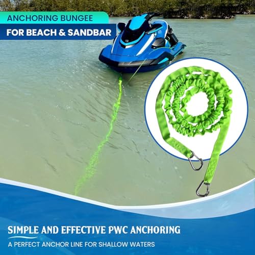 Bungee-Schnur für Boote, 91 cm, mit rostfreien Edelstahl-Schnallen und strapazierfähigem Polyester-Gurtband für Boote, PWCs für Kajaks für sichere Verbindung, Grün Bungee-Schnur für Boote, 91 cm, mit rostfreien Edelstahl-Schnallen und strapazierfähigem Polyester-Gurtband für Boote, PWCs für Kajaks für sichere Verbindung, Grün von FACAIIO