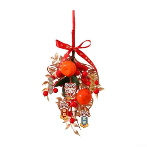 Chinesisches Frühlingsfest Wandbehang Ornament ikonisches Feuerwerkskörper und Laterne Design (F) von FACAIIO