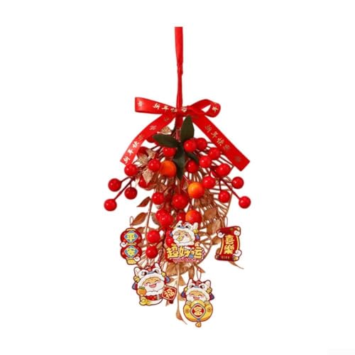 Chinesisches Frühlingsfest Wandbehang Ornament ikonisches Feuerwerkskörper und Laternen-Design (E) von FACAIIO