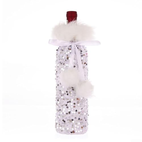 Dekorativ für Champagnerabdeckung für Weinflaschen, perfekt für festliche Atmosphäre (Silber B) von FACAIIO