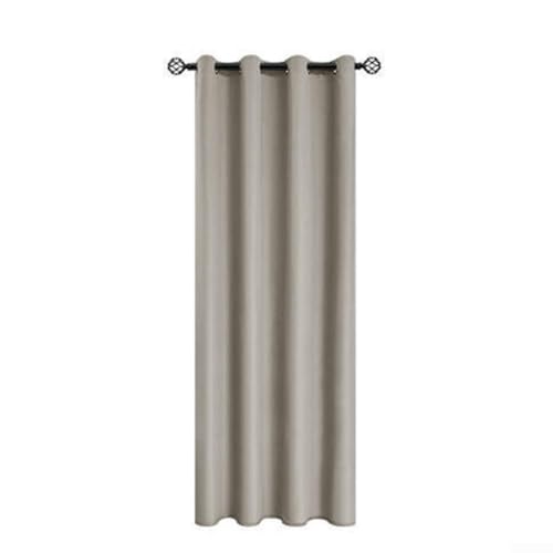 Eleganter Türvorhang mit Wärmedämmung für optimale Lichtkontrolle (Khaki) von FACAIIO
