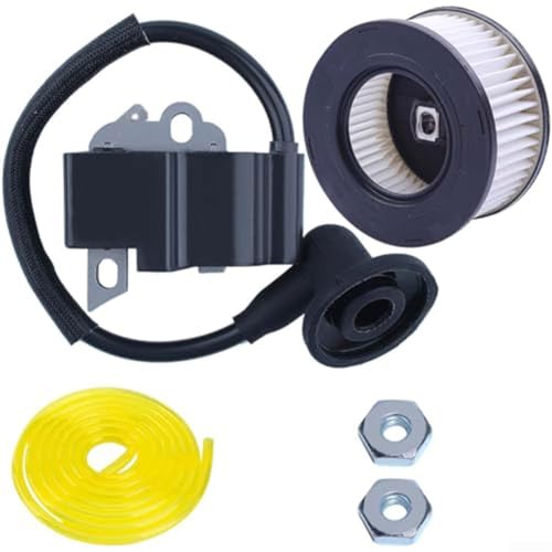 Ersatz-Zündmodul und Luftreiniger-Teile-Kit für 271C 291C 271 291 Kettensägenmodelle mit Kraftstoffleitung und Stangenmuttern von FACAIIO