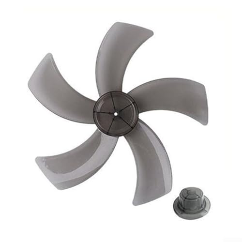FACAIIO 12/16 Zoll Lüfterblatt mit Mutterabdeckung und 5 Blättern, Ersatz für Tischventilator, kompatibel mit Schreibtisch- und Standventilatoren (30,5 cm, Schwarz) von FACAIIO