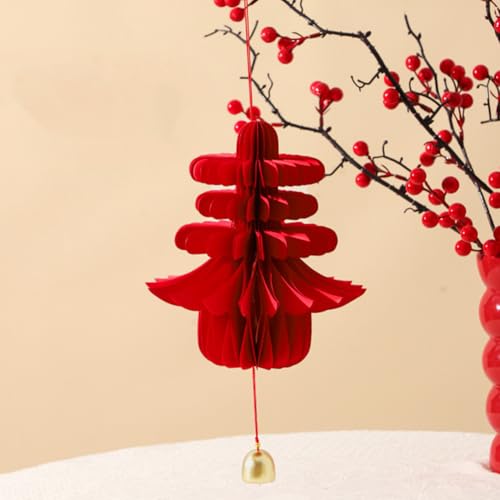 FACAIIO 3D Chinesisches Neujahrs-Filzlaterne, Dekoration für Frühlingsfest, Party, Innen- und Außenbereich, Dekoration FACAIIO 3D Chinesisches Neujahrs-Filzlaterne, Dekoration für Frühlingsfest, Party, Innen- und Außenbereich, Dekoration von FACAIIO