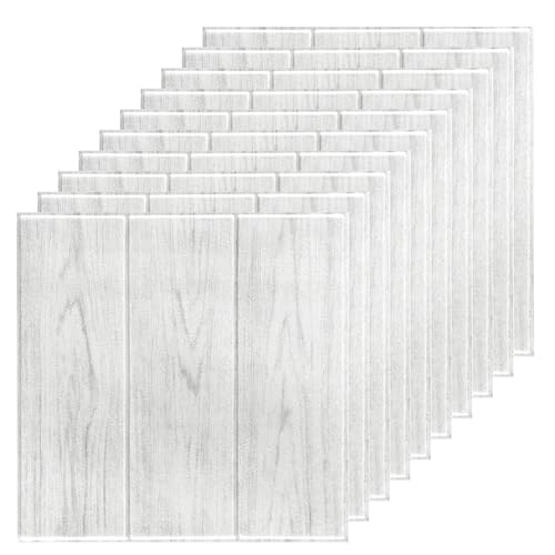 FACAIIO 3D-Fliesen-Wandaufkleber, 30 Stück, weiche PE-Schaumplatten, selbstklebend, wasserdicht, schalldicht, Dekoration für Wohnzimmer, Schlafzimmer, Küche von FACAIIO