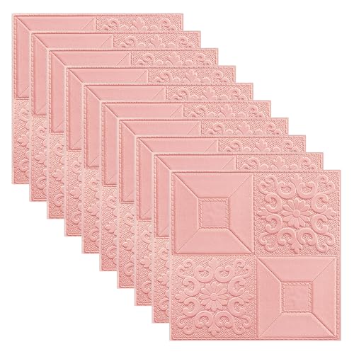 FACAIIO 3D-Fliesen-Wandaufkleber, weiche XPE-Schaumstoffplatten, zum Abziehen und Aufkleben, selbstklebende Heimdekoration für Küche, Schlafzimmer, Wohnzimmer, 10 Stück von FACAIIO