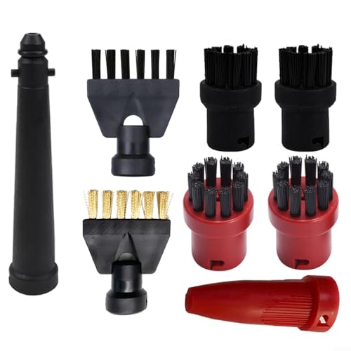 FACAIIO 8-teiliges Zubehör-Set für Kärcher SC1 SC2 SC3 SC4 SC5 Dampfreiniger, schwarze verlängerte Düse, roter Düsenkopf, kleine Rundbürsten, flache Bürsten FACAIIO 8-teiliges Zubehör-Set für Kärcher SC1 SC2 SC3 SC4 SC5 Dampfreiniger, schwarze verlängerte Düse, roter Düsenkopf, kleine Rundbürsten, flache Bürsten von FACAIIO