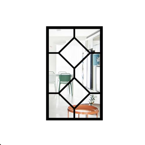 FACAIIO Acryl-Spiegel-Wandaufkleber mit Holzrahmen, rechteckig, 44 x 26 cm, Kunstfenster, Design für Wohnzimmer oder Schlafzimmer FACAIIO Acryl-Spiegel-Wandaufkleber mit Holzrahmen, rechteckig, 44 x 26 cm, Kunstfenster, Design für Wohnzimmer oder Schlafzimmer von FACAIIO