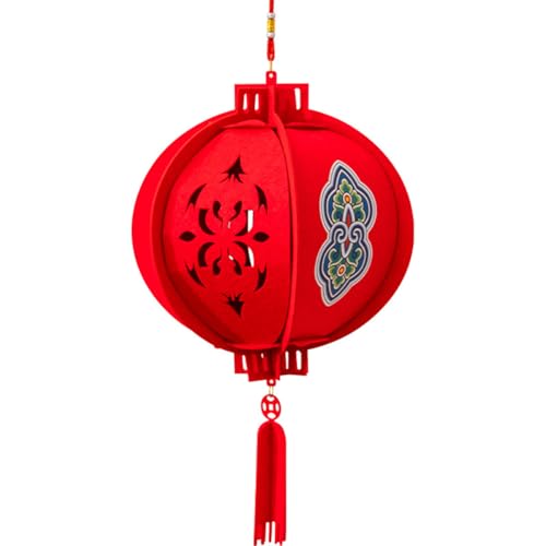 FACAIIO Chinesische Neujahrslaterne zum Aufhängen, zum Selbermachen, Vliesstoff, 29 cm Durchmesser, 56 cm Höhe, mit Quasten, für Innen- und Außenbereich, Festival-Dekoration FACAIIO Chinesische Neujahrslaterne zum Aufhängen, zum Selbermachen, Vliesstoff, 29 cm Durchmesser, 56 cm Höhe, mit Quasten, für Innen- und Außenbereich, Festival-Dekoration von FACAIIO