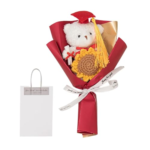 FACAIIO Häkelstrauß mit süßem Bär, künstliche Blumen für Hochzeit, Abschlussfeier, Party, Dekoration und Geschenk FACAIIO Häkelstrauß mit süßem Bär, künstliche Blumen für Hochzeit, Abschlussfeier, Party, Dekoration und Geschenk von FACAIIO