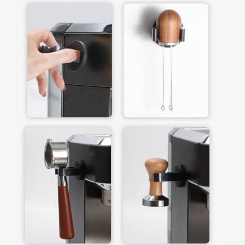 FACAIIO Kaffeefilter Tamper Ständer, magnetisches Wandregal Siebträger Halter und praktische (L), für Kaffeemaschinen, Espressomaschinen und mehr, Schwarz, 1 Stück von FACAIIO