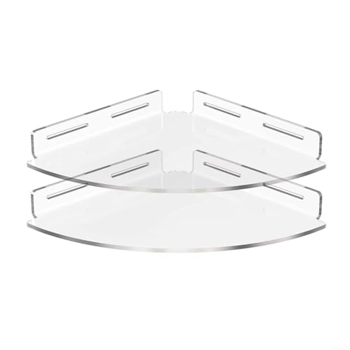 FACAIIO Klare Acryl Eckregale 2er Set Wandmontage Badezimmer Aufbewahrung Organizer Ohne Bohren Einfache Installation für Dusche und Küche FACAIIO Klare Acryl Eckregale 2er Set Wandmontage Badezimmer Aufbewahrung Organizer Ohne Bohren Einfache Installation für Dusche und Küche von FACAIIO
